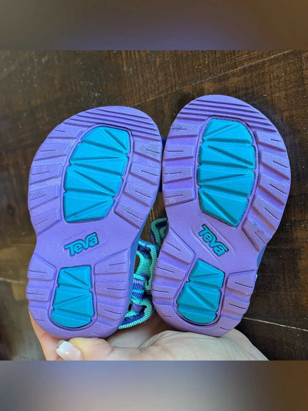 Teva Kids Purple, Teal & Aqua Strappy Sandals - Baby size 4